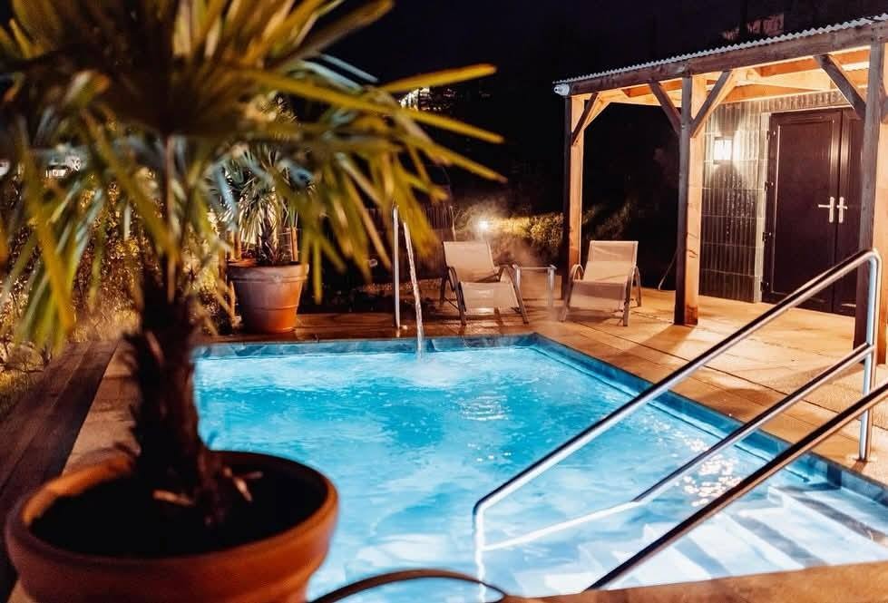 Heated Outdoor Pool at Night